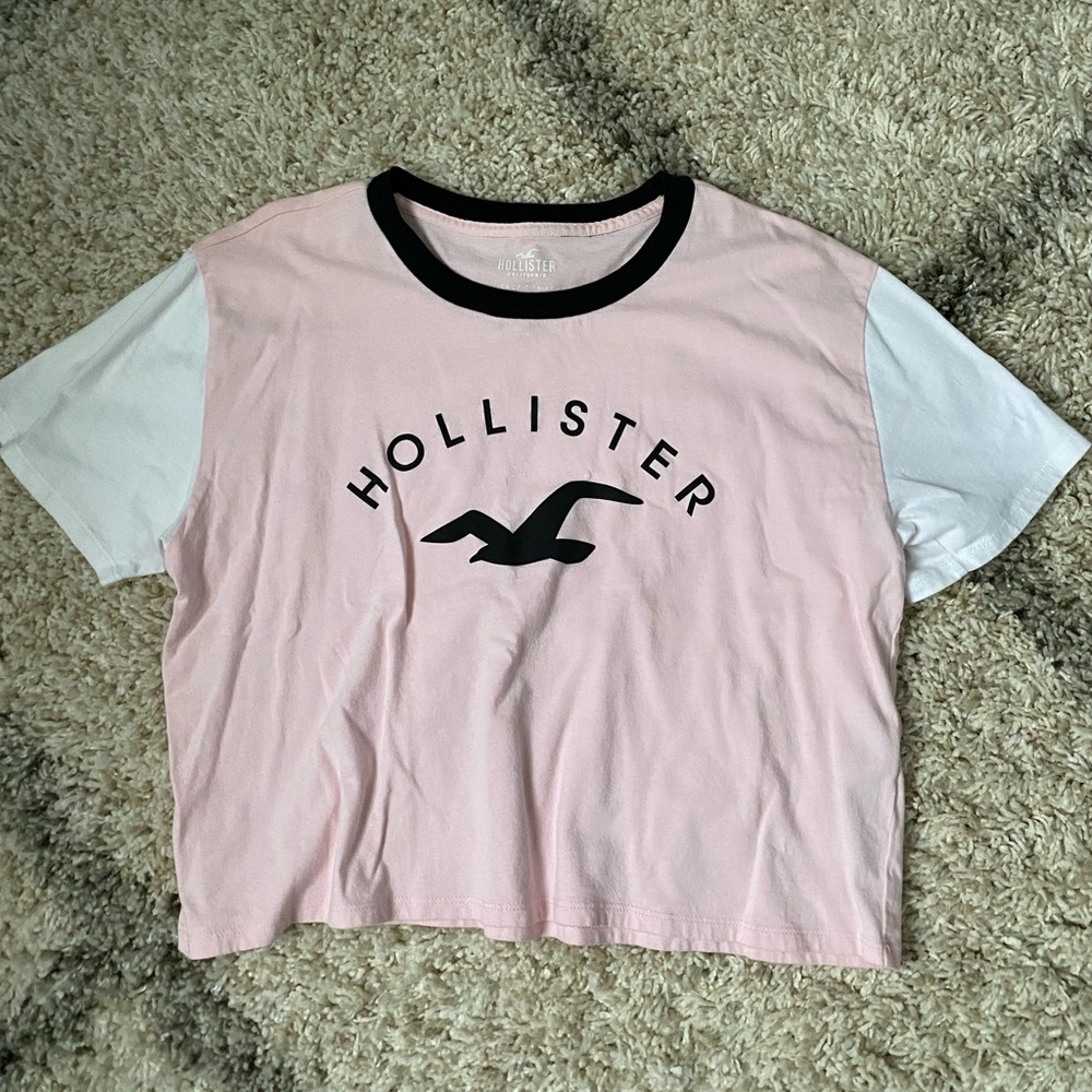 Hollister Logo Cropped T-Shirt.